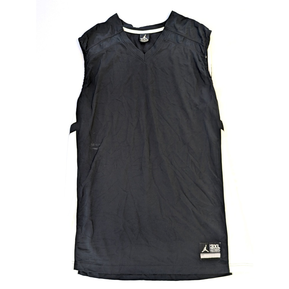 Jordan Brand Mens 3XL Basketball Jersey Black White Sleeveless Mesh Jumpman